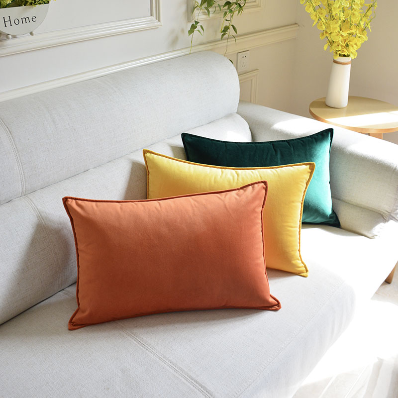 客厅长方形靠f垫沙发抱枕北欧卧室床头大靠背垫护腰枕套不含芯定
