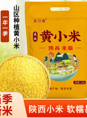 陕西米脂黄小米颗粒饱满黄小米农家自产小米早餐粥小米粥