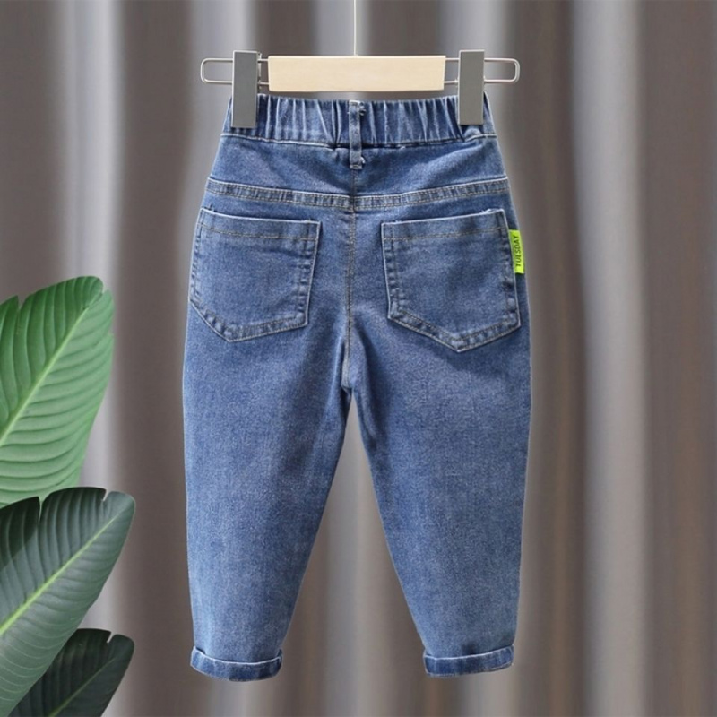 男童牛仔裤春秋款儿童装弹力修身
