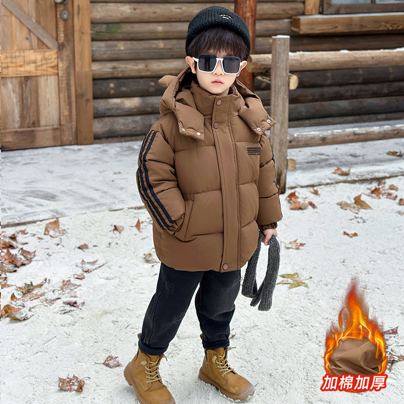 男童韩版连帽棉衣加厚保暖冬装新