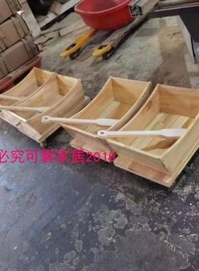 推车实木手推助步前行车子幼儿园船车 运输车游戏车