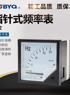 6L2频率表0-50HZ赫兹表直流DC10V型4-20MA电流电压表45-55HZ