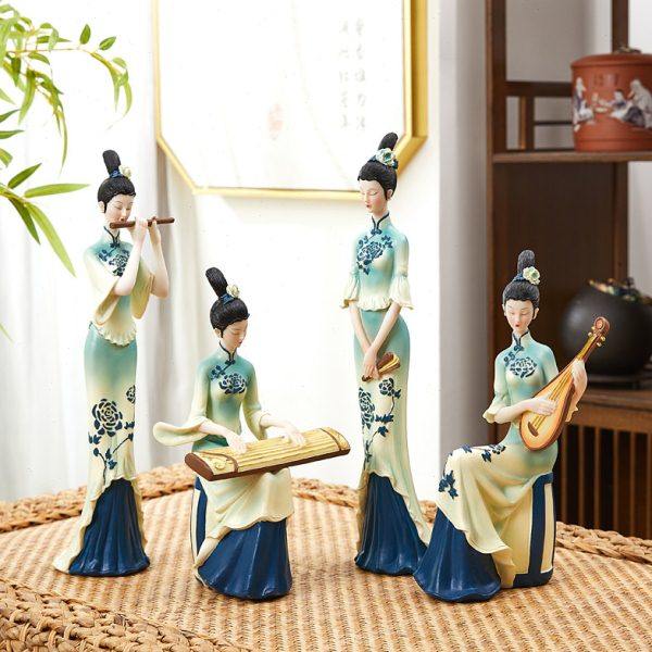 中国风只此青绿摆件中式国潮古典仕女客厅玄关酒柜轻奢装饰品,饰品/流行首饰/时尚饰品新,摆件,淘宝优惠券,粉丝福利购,淘宝优惠卷