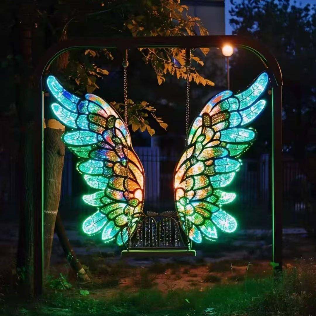 美陈装置文旅景观小品蝴蝶翅膀公园网红打卡地艺术装置景观灯