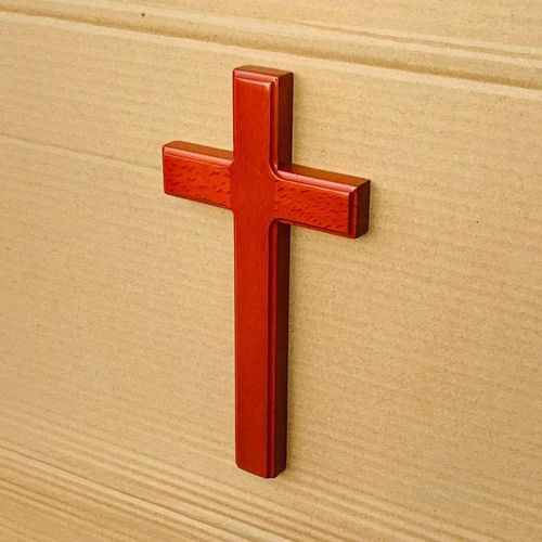 21CM高 红色十字架 手持木十字架 实木壁挂墙挂件 结婚礼品 摆件