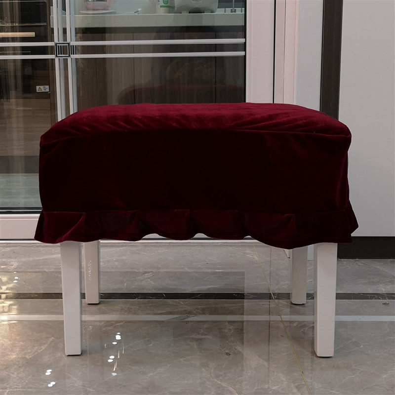 启颜简约现代150D金丝绒钢琴凳罩钢琴凳盖布凳子罩子多色可选