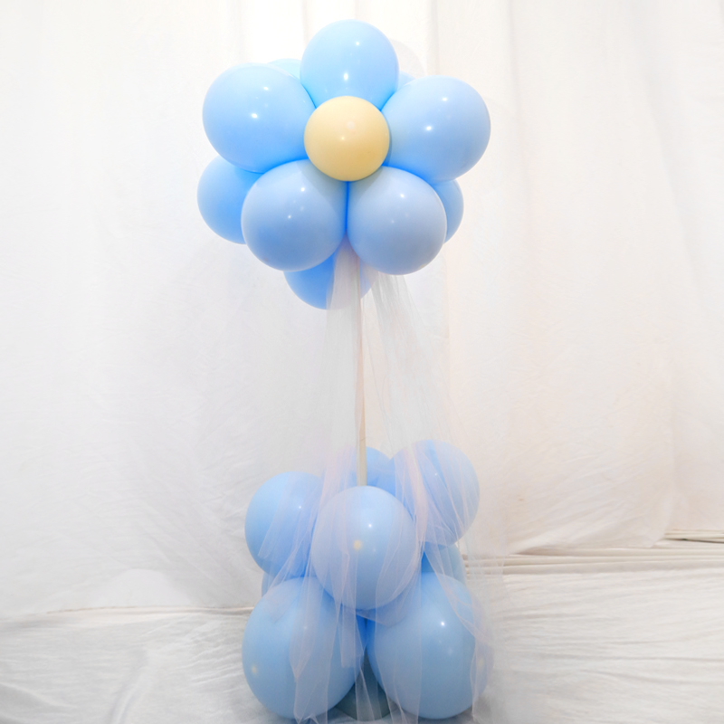 幼儿园毕业季花朵气球立柱装饰迎宾路引商场店铺开业活动场景布置