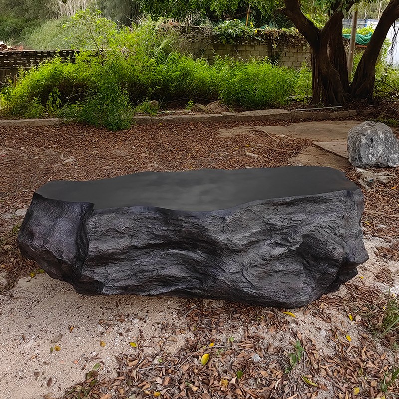 玻璃钢假石头仿真石桌子大摆件户外庭院装饰茶桌别墅花园中式造景