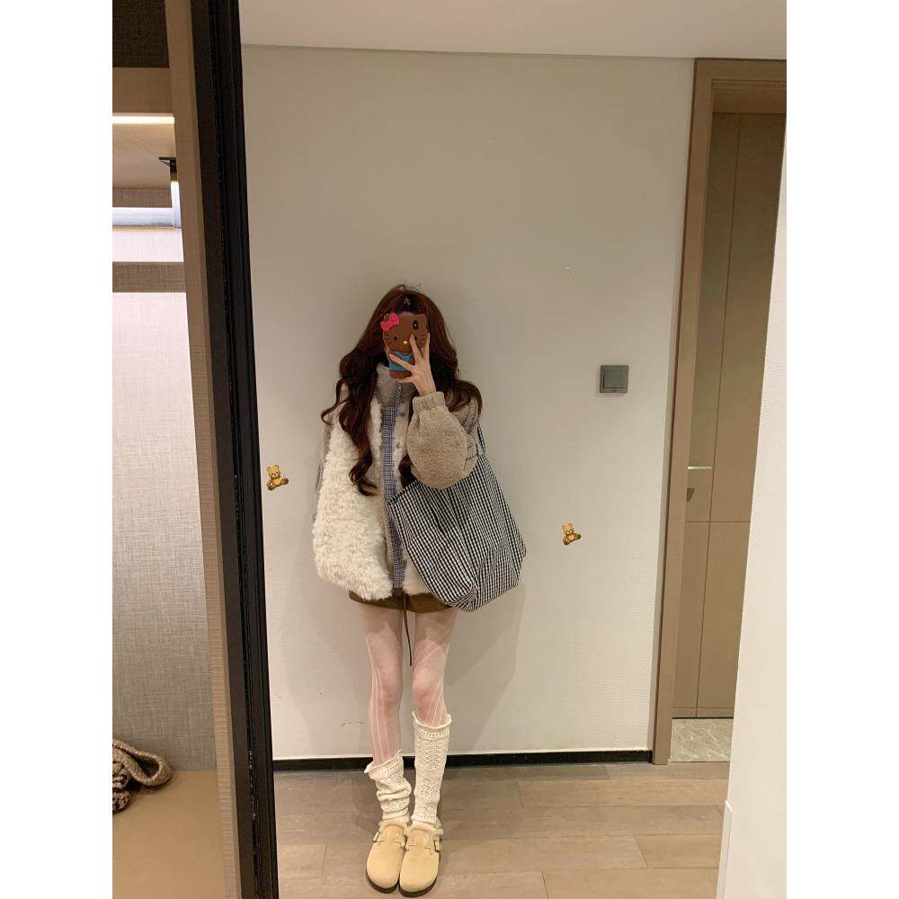 白色镂空花边堆袜女小腿毛