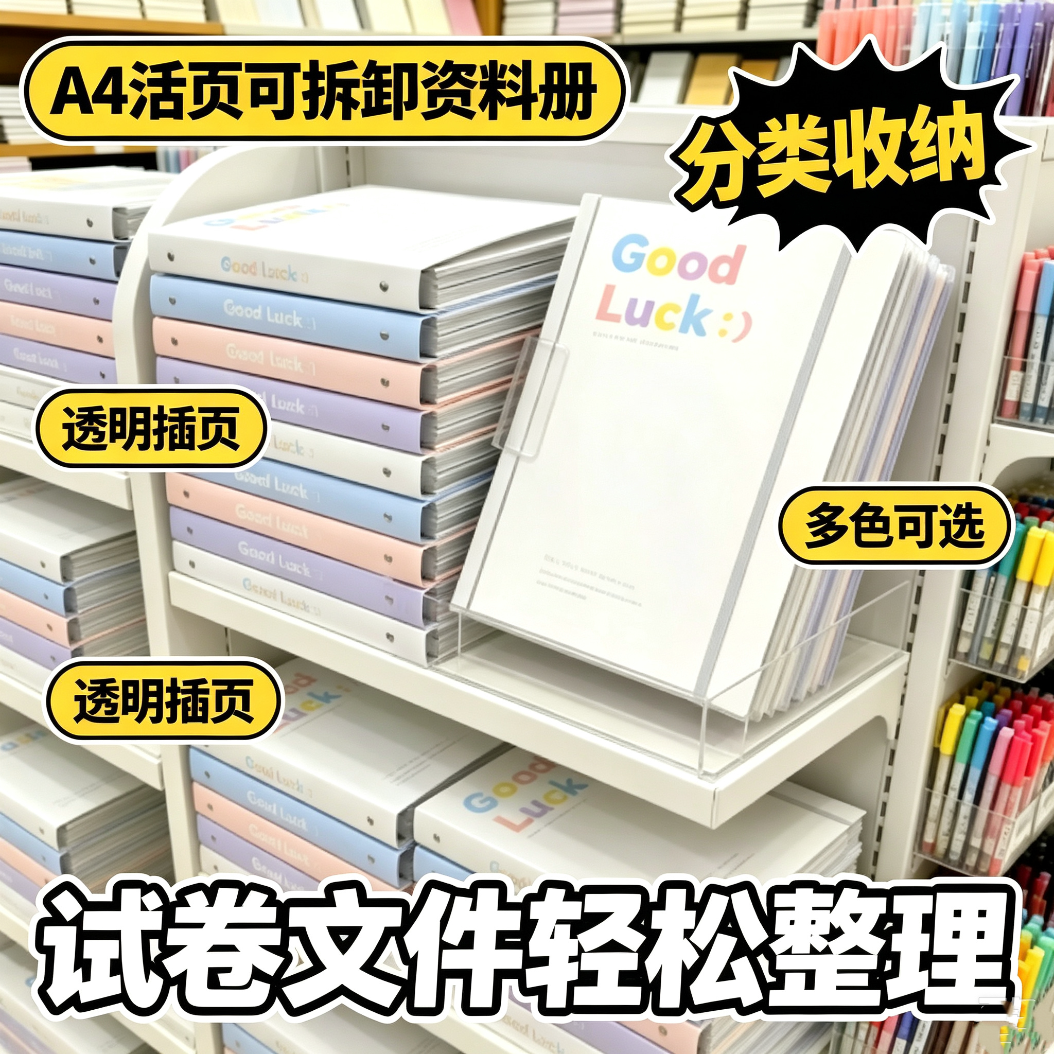活页文件夹试卷收纳可拆卸