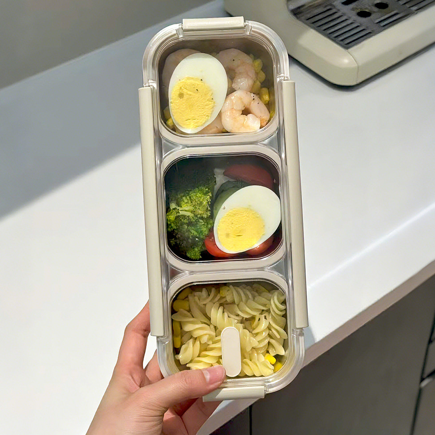 一人食~三分格餐盒304不锈钢保温饭盒保鲜盒不串味收纳盒学生上班