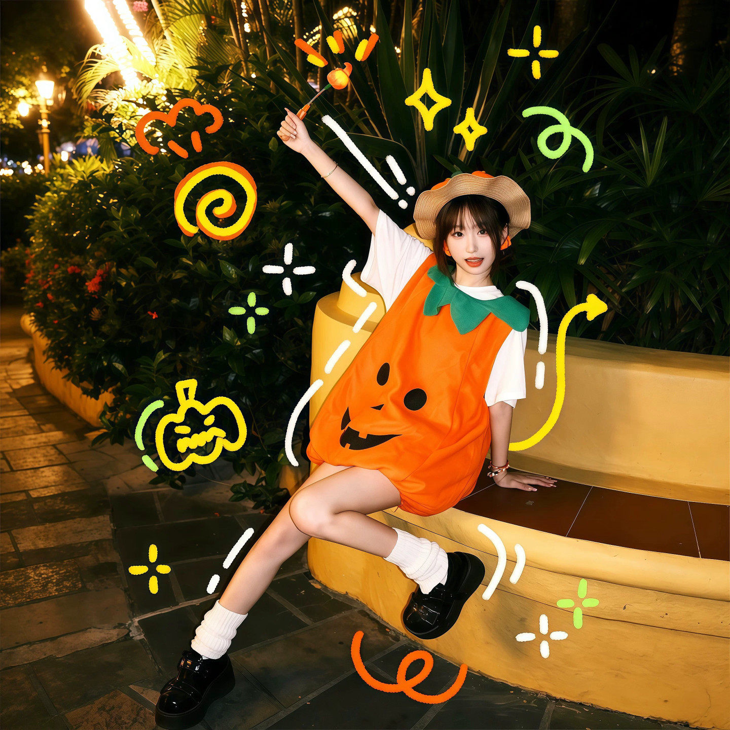 万圣节服装大人儿童可爱南瓜cos服饰化装舞会装扮派对服饰演出服
