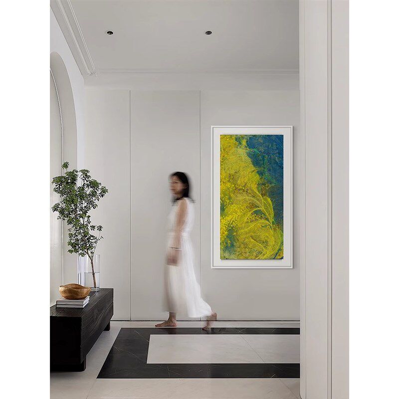 一树金挂画户玄关小众客厅背景墙挂画芭莎艺术艺达利橙舍的画