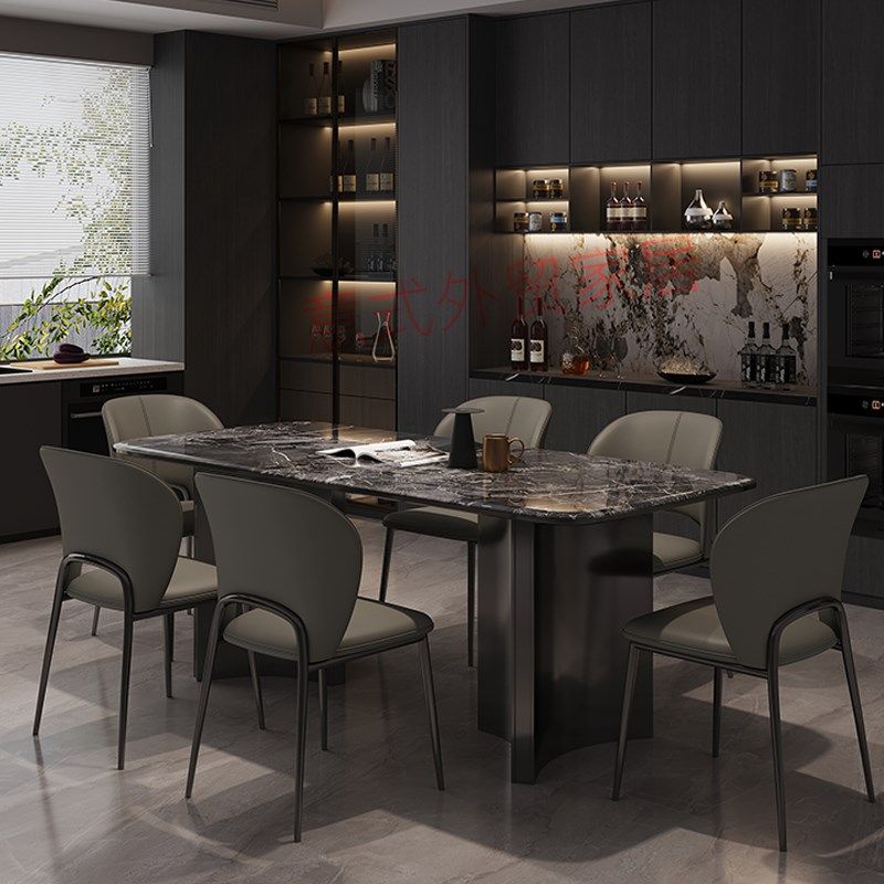 大理石餐桌家用高级感设计师椅子意式极简现代简约超晶石餐桌椅子,住宅家具,岩板餐桌,淘宝优惠券,粉丝福利购,淘宝优惠卷
