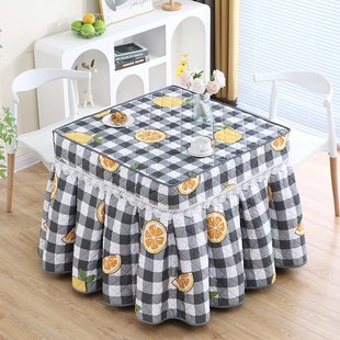 2024新款加绒烤火罩烤火桌子套罩正方形电炉套烤火炉取暖桌布冬季