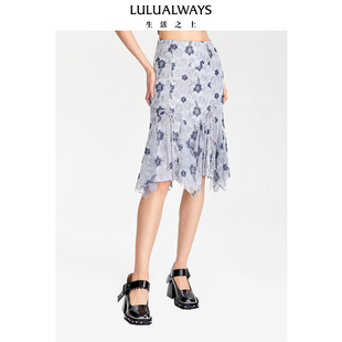 蝴蝶结A 奥莱 LULUALWAYS新款 甜美印花时尚
