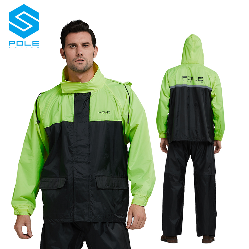 pole摩托车骑行雨衣套装单人电动机车雨裤防雨分体式男女摩旅装备