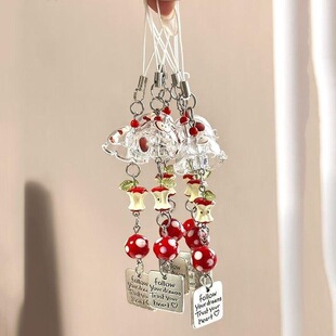 风铃挂饰苹果果核小挂件相机ins手机diy手机链条挂件可爱串珠