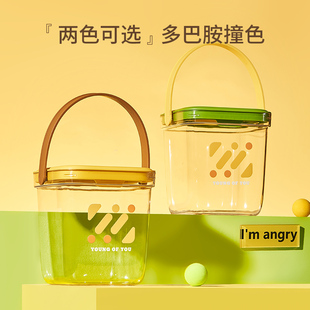 迷你桌上手提小桶 桌面垃圾桶透明家用小号收纳桶纸篓弹盖按压式