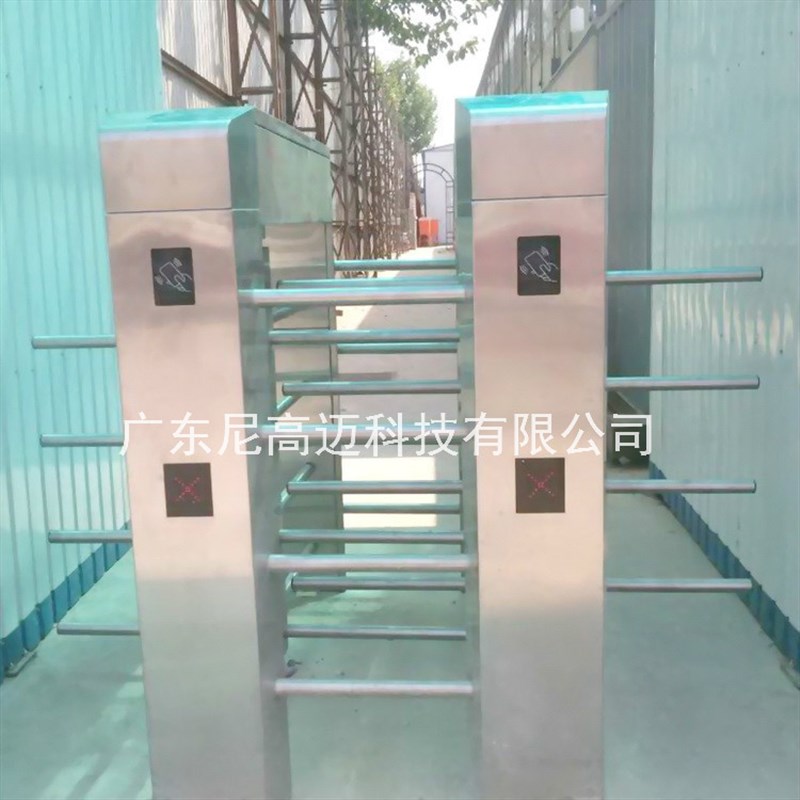工厂直供智能半高旋转闸机工地门禁控制十字栅栏辊闸人行道转轴門