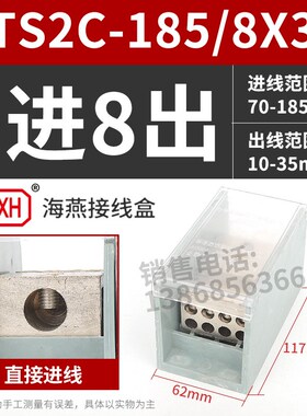 海燕FJ6/JTS2C-185/8X35一进八出接线端子大电流多用途分线盒器
