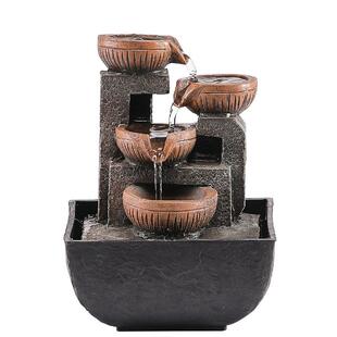 新天泉招财自动流水摆件循环水中式 茶几办公室桌面小摆件客厅家用