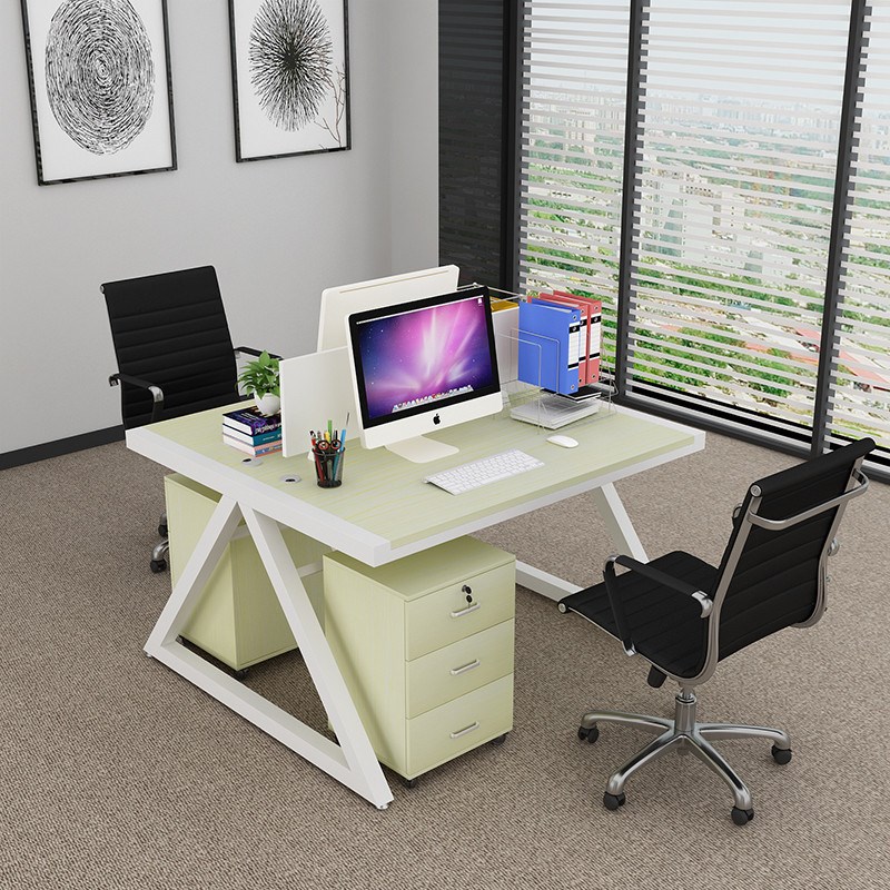 现代简约会议桌职员办公桌4人位桌椅组合简易桌电脑桌椅屏风卡位