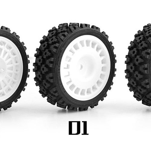 HPI RS4 1/10平跑车轮胎泥地拉力胎京商FW06 田宫TT01/TT02/XV-01
