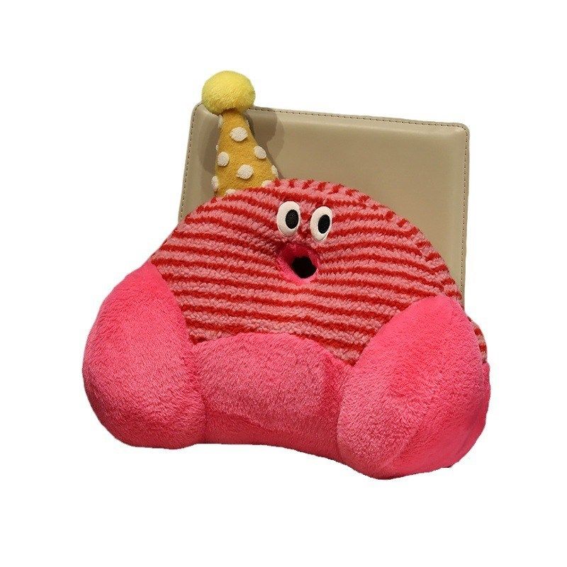 多巴胺小怪兽抱枕卧室宿舍床上护腰靠枕办公室汽车工位久坐靠背垫