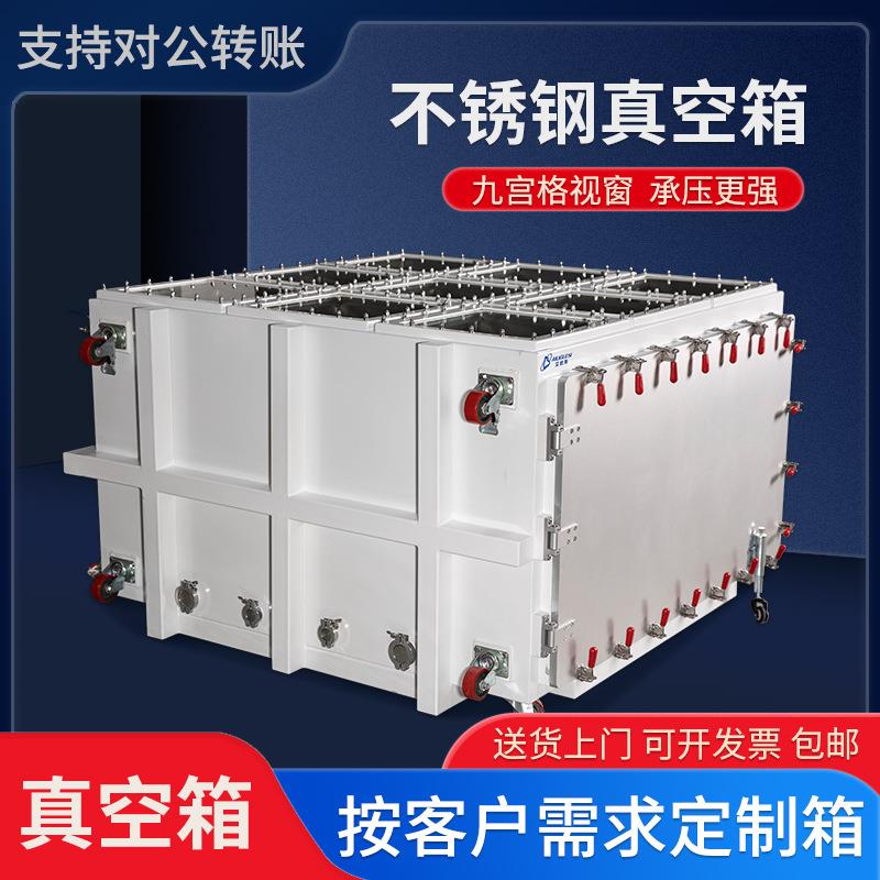工业真空箱实验室九宫格树脂脱泡箱抽真空干燥箱304不锈钢真空箱