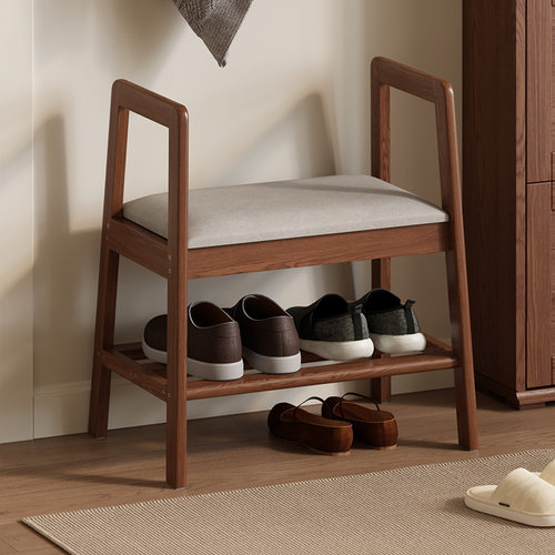 适老换鞋凳门口家用玄关助力起身扶手可坐凳子实木进门入户穿鞋凳