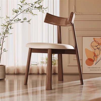 新款餐椅实木餐桌椅家用现代简约饭桌椅子餐厅休闲洽谈靠背椅子