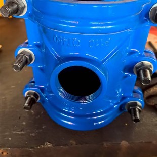 铸铁两合分水哈夫节抱箍三通 分水内丝口 DN40*25 DN100*50接头抱