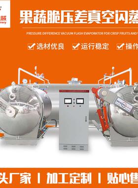 果蔬脆片压差真空闪蒸干燥机果蔬脆片加工设备苹果脆片加工机械