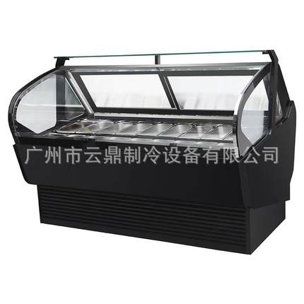 厂家新款意式18盘硬冰柜110Vicecreamshowcase冰激凌展示柜