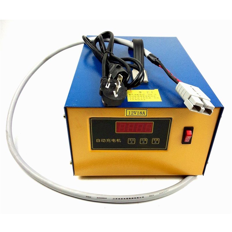 电动叉车自动充电器鼎丰灵充DF-AM汉姆半电动堆高车12V18A充电机