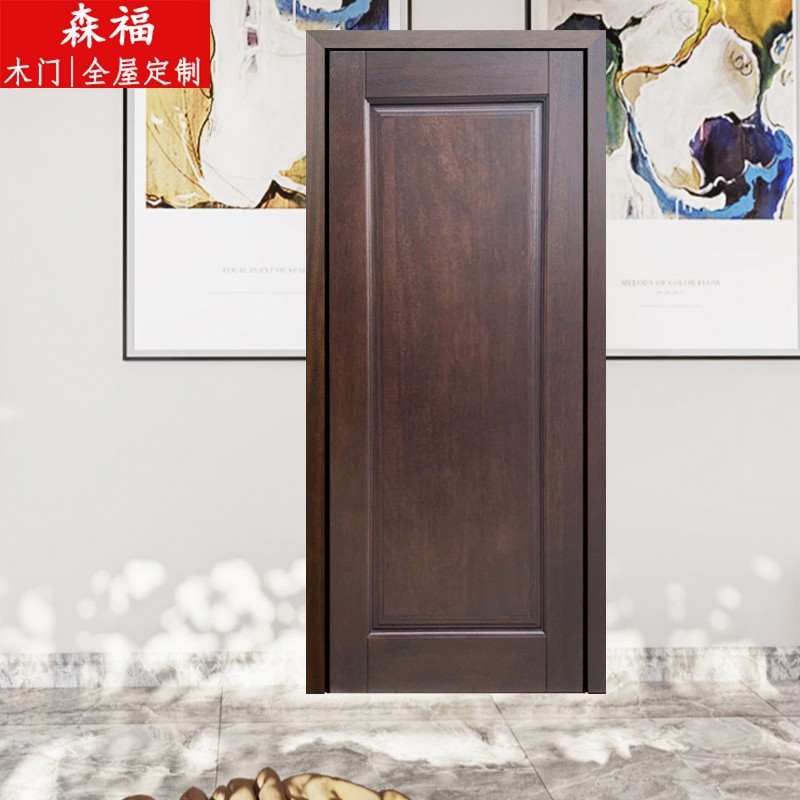橡胶木纯实木门原木门套装门卧室门静音门烤漆门卫生间门全屋定制