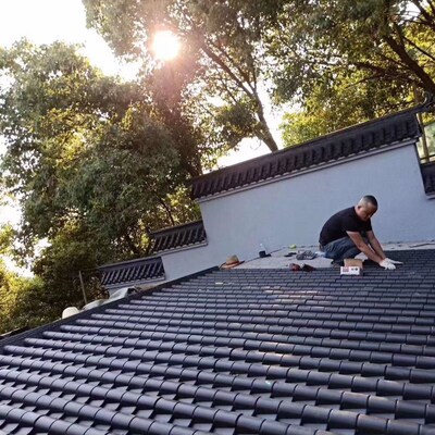 仿古瓦加厚增韧款1米大拼接屋顶瓦雨棚车间防漏水搭接瓦农村建筑