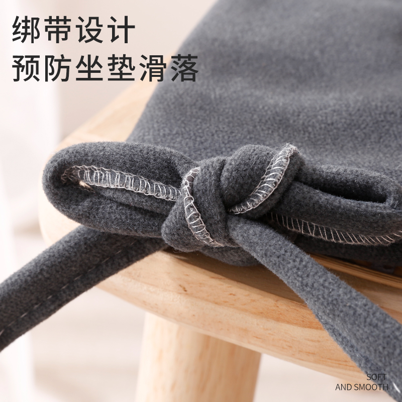 简约纯色猫爪绒薄款坐垫耐磨餐椅垫办公室学生凳垫屁垫子汽车防滑