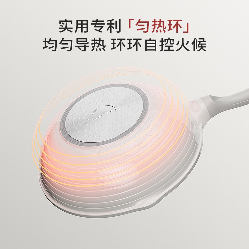 Jeetee有钛陶瓷炒锅无涂层不粘锅家用炒菜锅电磁炉燃气灶专用钛锅