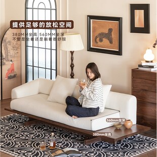 北美实木沙发现代简洁休闲客厅三人位小户型白色创意沙发