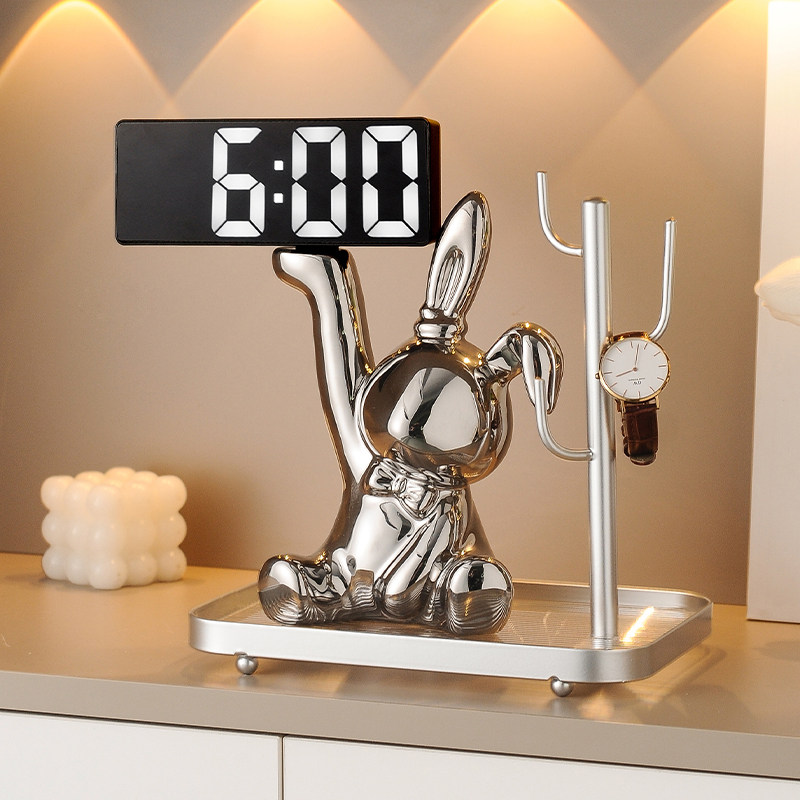 闹钟时钟暴力熊客厅钟表摆放摆台式现代桌面电子钟,家居饰品,台钟/闹钟,淘宝优惠券,粉丝福利购,淘宝优惠卷