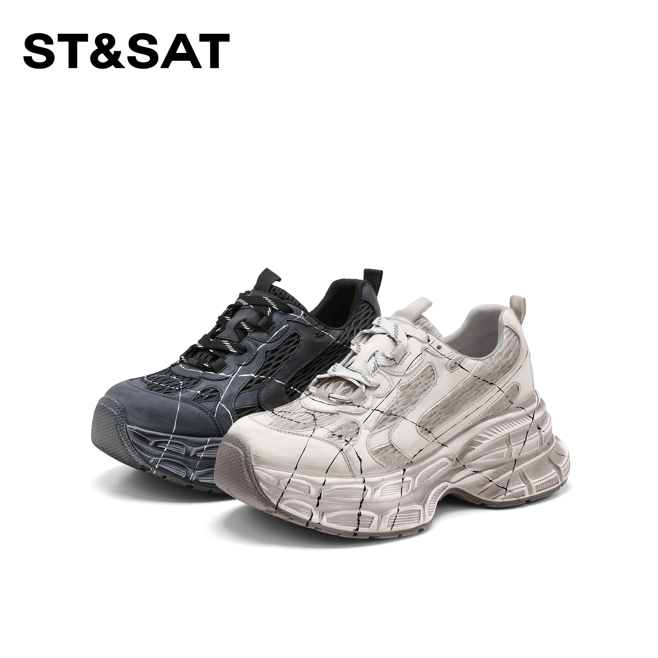 【呼呼专享】星期六增高运动鞋2025秋季新款老爹鞋SSD3112CBM-H