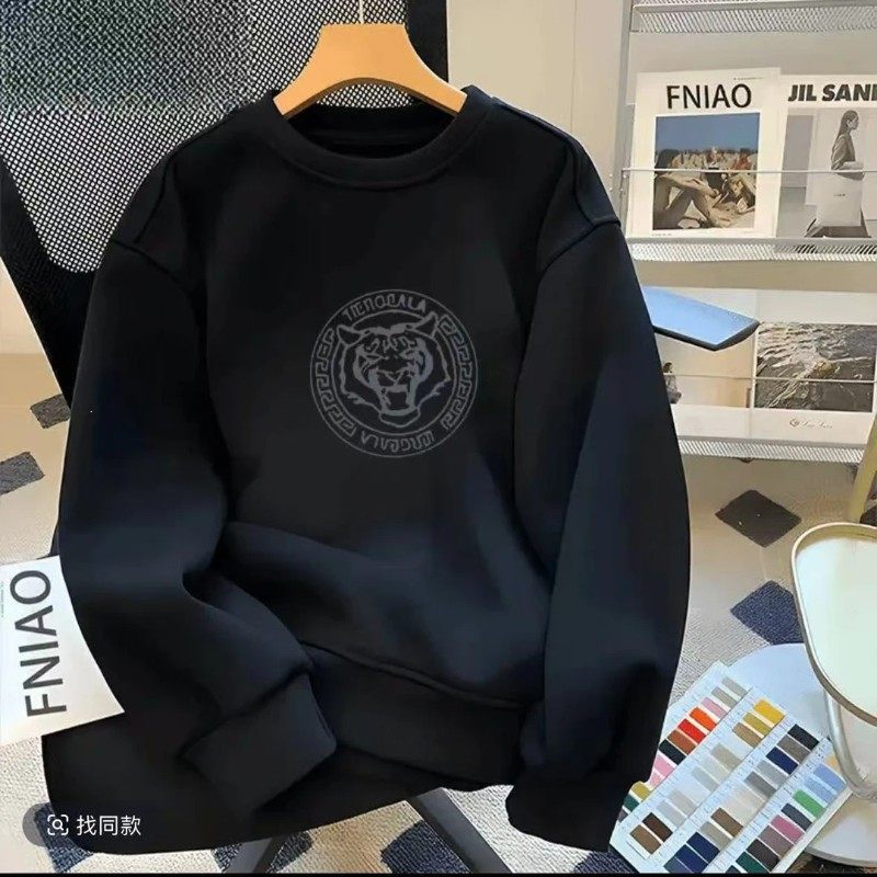 新华明百货男士圆领加绒卫衣秋冬季潮流休闲百搭长袖时内搭上衣男,男装,卫衣,淘宝优惠券,粉丝福利购,淘宝优惠卷