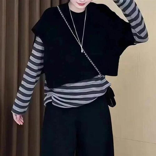 FC服饰轻奢2026新款小众设计简约纯色休闲百搭披肩叠穿短圆领针织