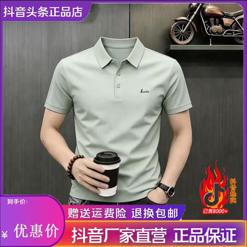 擎凌轻奢26百搭夏季休闲时尚潮流商务新款翻领短袖T恤POLO衫纯色