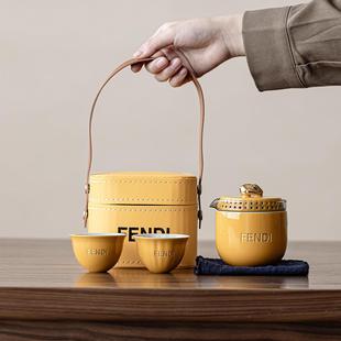 便携式 FD旅行茶具套装 快客杯户外露营泡茶壶茶杯商务礼品