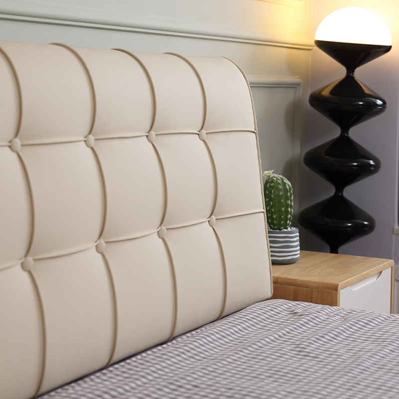 22新款现代床头软包靠背航天科技皮米无床头靠垫高级自粘