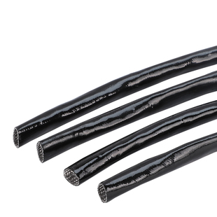 黑色黄蜡管电线绝缘软管穿线玻璃纤维管阻燃耐高温防火黄腊管