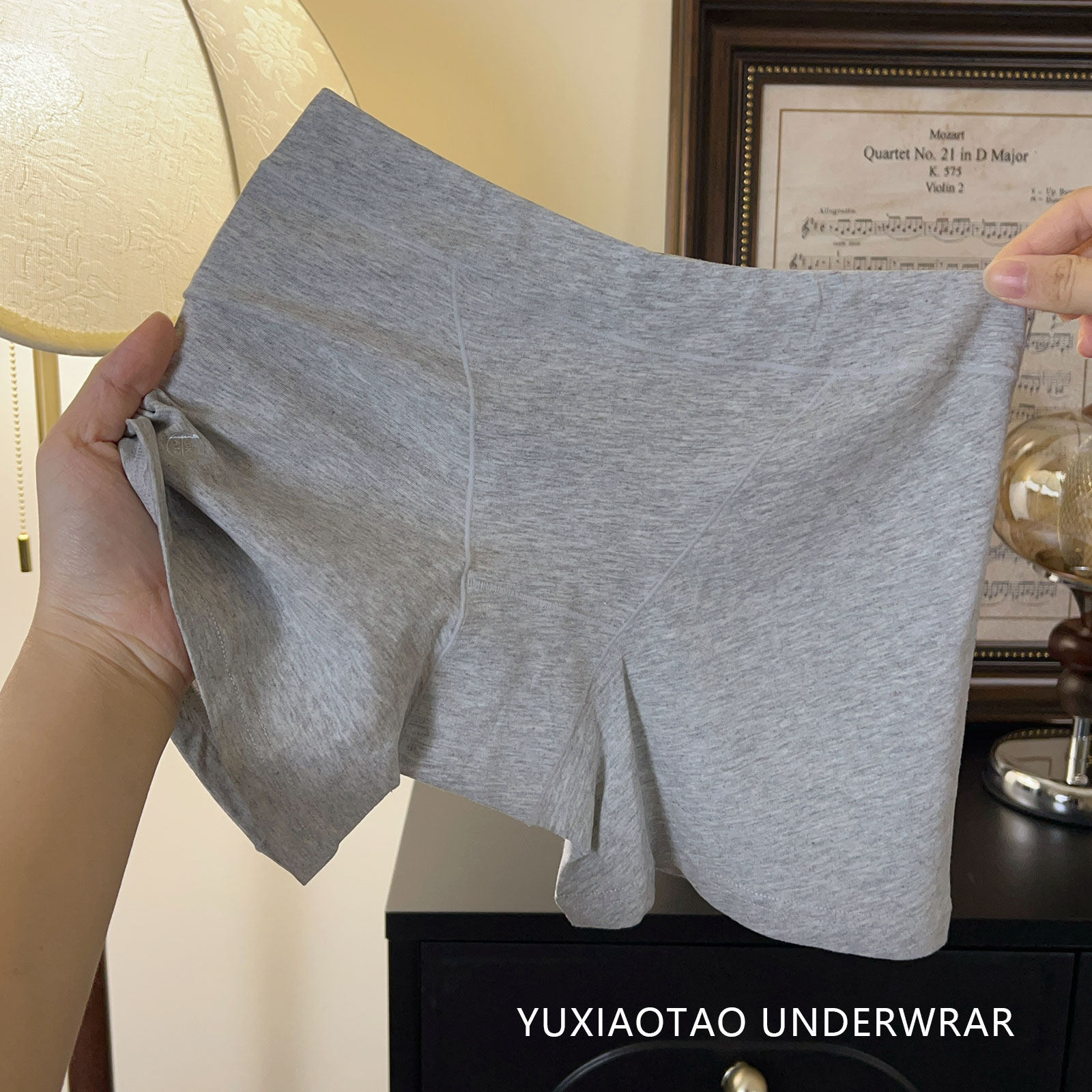 纯棉女士四角平角裤2026新款夏薄款高腰收腹内裤女二合一安全裤头